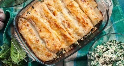 cannelloni veggie made with garden gourmet